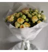 Монобукет из 15 желтых пионовидных роз 