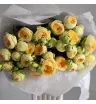 Монобукет из 15 желтых пионовидных роз  2