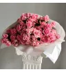 Монобукет из 15 кустовых розовых роз  2