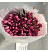 Монобукет из 101 тюльпана Спелая ежевика  2