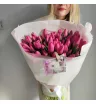 Монобукет из 101 тюльпана Спелая ежевика  1