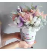 Сухоцветы в жестяном кашпо Воздушное облако 3